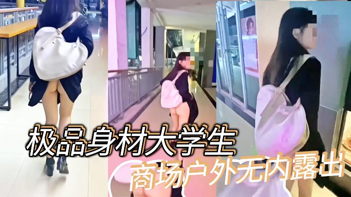 极品身材大学生商场户外无内露出封面图