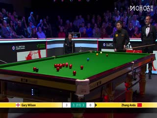 斯诺克英锦赛正赛32进16轮次 加里·威尔逊5-6张安达 20251202封面图